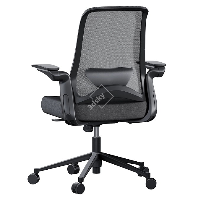 Ergonomic Foam Office Chair with 3D Details 3D model image 4