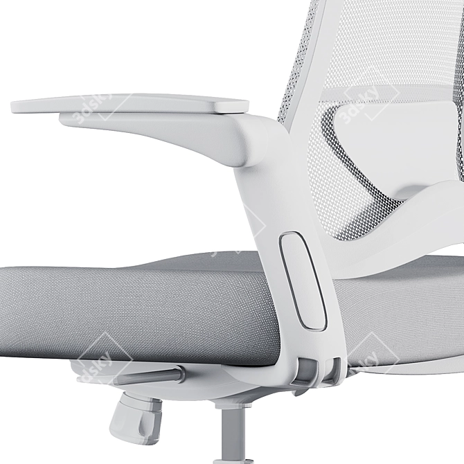 Ergonomic Foam Office Chair with 3D Details 3D model image 5