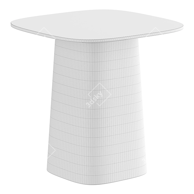 Elegant Glass Side Table 3D model image 4