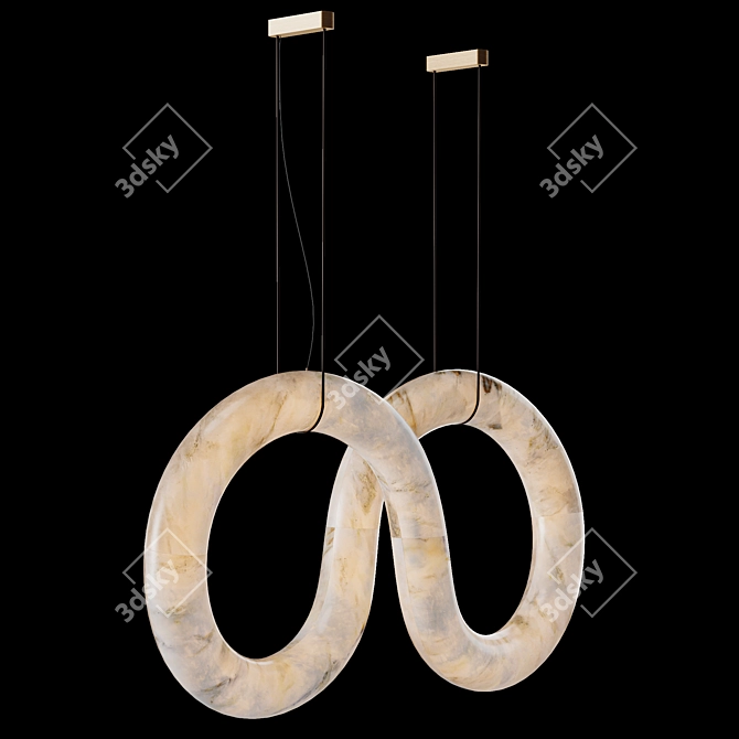 Elegant Infinity8V Pendant Light 3D model image 3