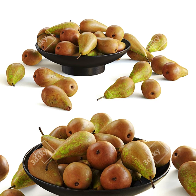 Pear Composition in Bowl 3D model image 1