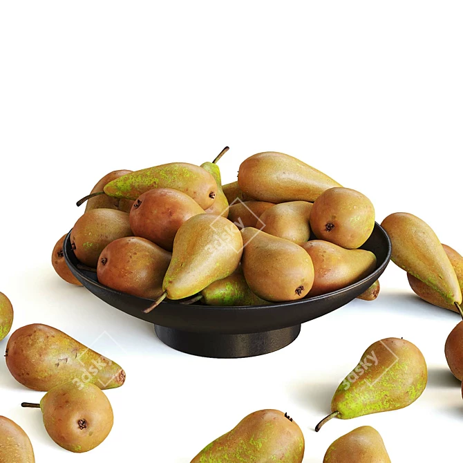 Pear Composition in Bowl 3D model image 2