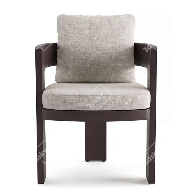 Restoration Hardware Bronte Aluminum Armchair 3D model image 2