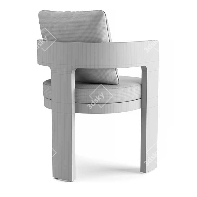 Restoration Hardware Bronte Aluminum Armchair 3D model image 4