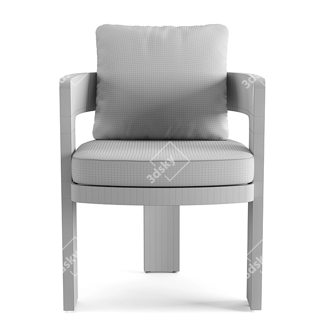 Restoration Hardware Bronte Aluminum Armchair 3D model image 5