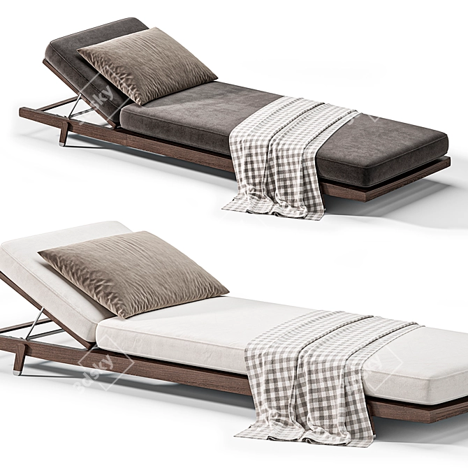 Modern Sun Lounger by Flexform 3D model image 5