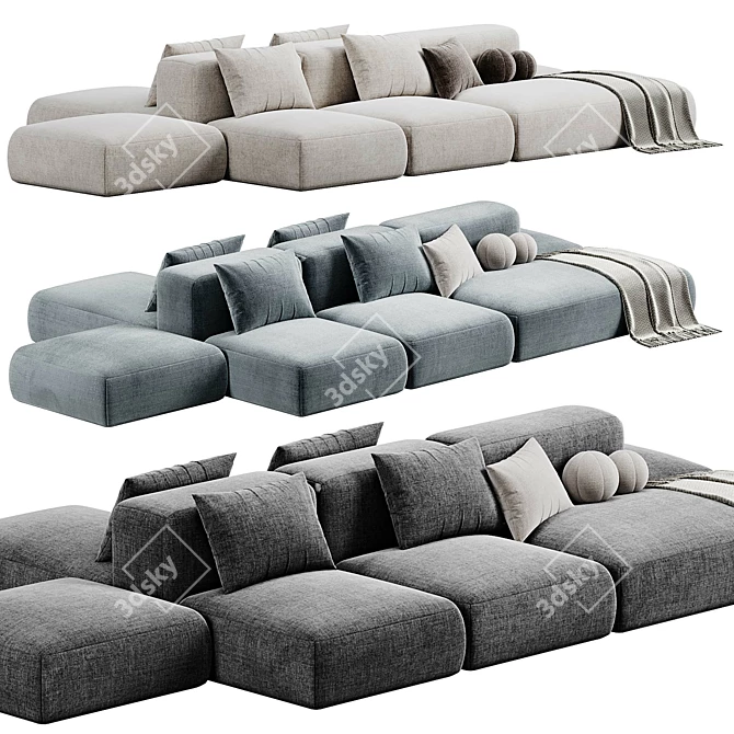 Mags Soft Sofa Combo Set 3D model image 3