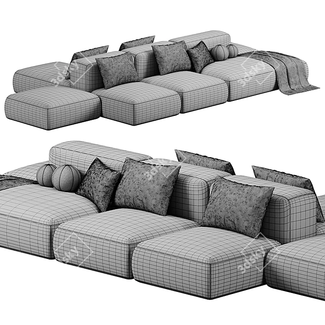 Mags Soft Sofa Combo Set 3D model image 6