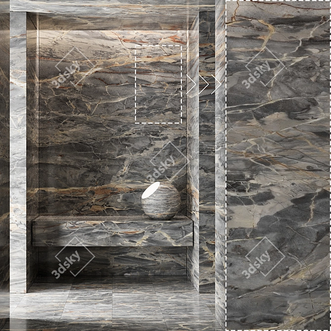 Marble Stone Texture Collection 3D model image 1