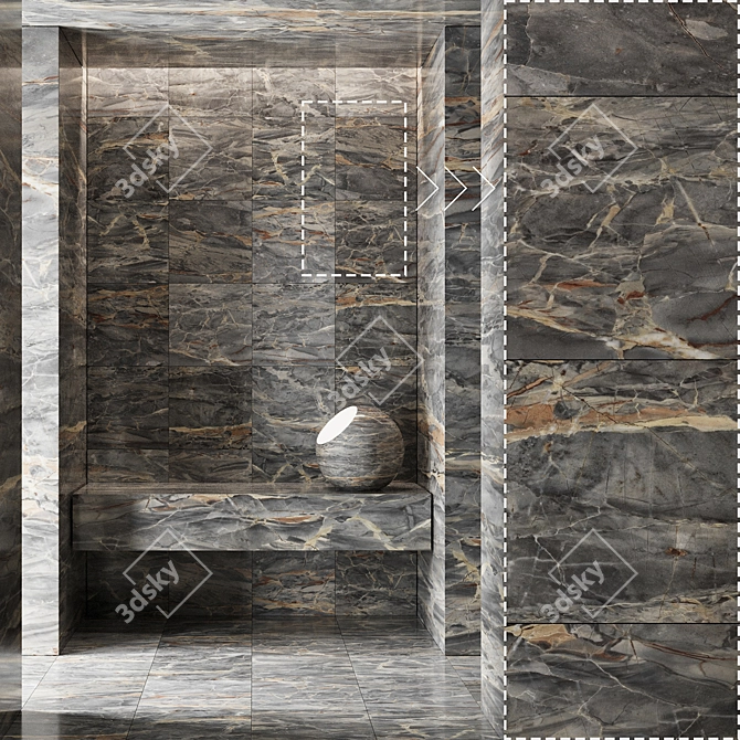 Marble Stone Texture Collection 3D model image 4