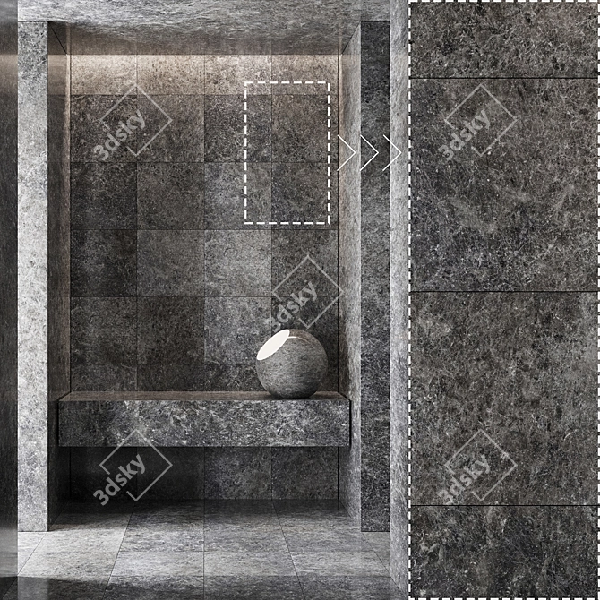 Marble Stone Texture Pack 3D 3D model image 4