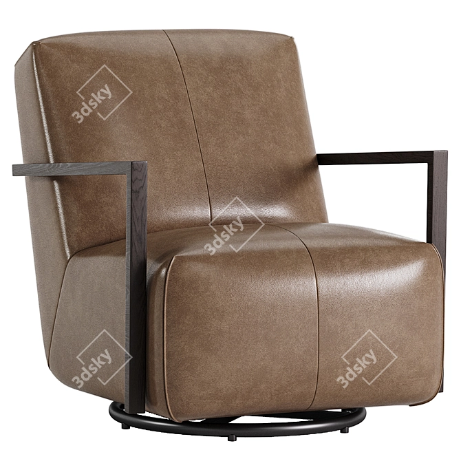 Modern Leather Walsh Glider-Luxe Comfort 3D model image 1