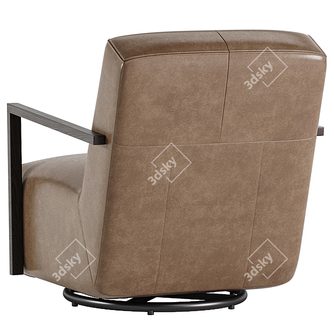 Modern Leather Walsh Glider-Luxe Comfort 3D model image 3