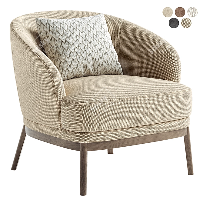 Luxury Domkapa RUTH Armchair Design 3D model image 1