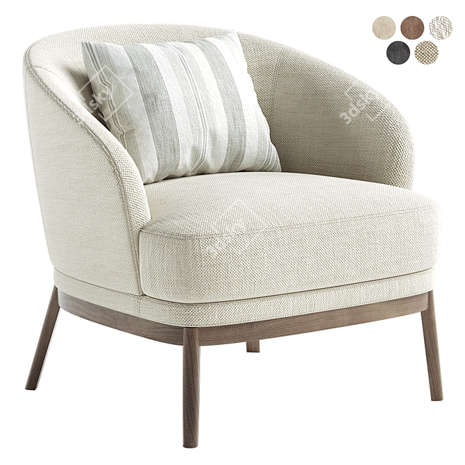 Luxury Domkapa RUTH Armchair Design 3D model image 2