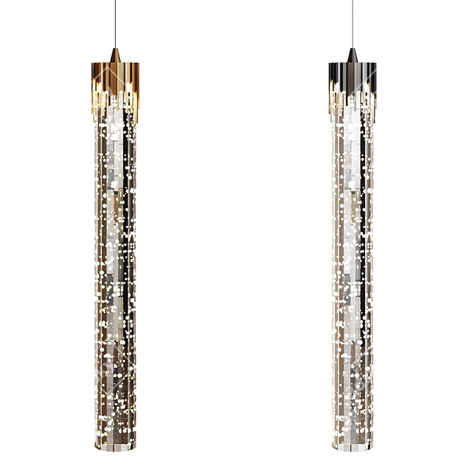 Elegant Crystal Pendant Lighting 3D model image 1