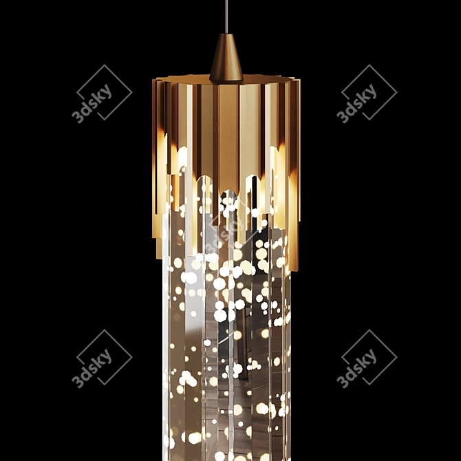 Elegant Crystal Pendant Lighting 3D model image 3