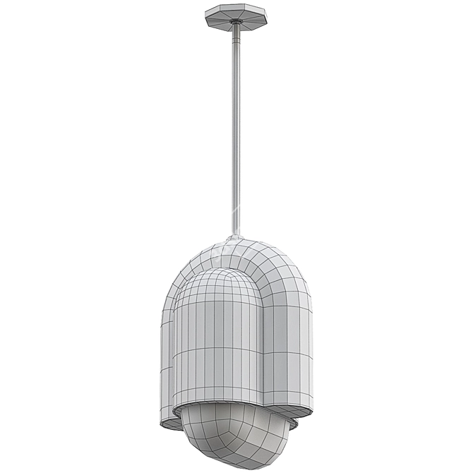 Capricorn Limestone Dome Pendant Light 3D model image 4