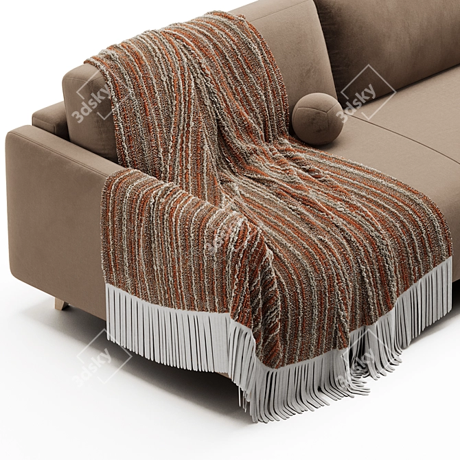 Modern Lieri Sofa with UV Mapping 3D model image 4