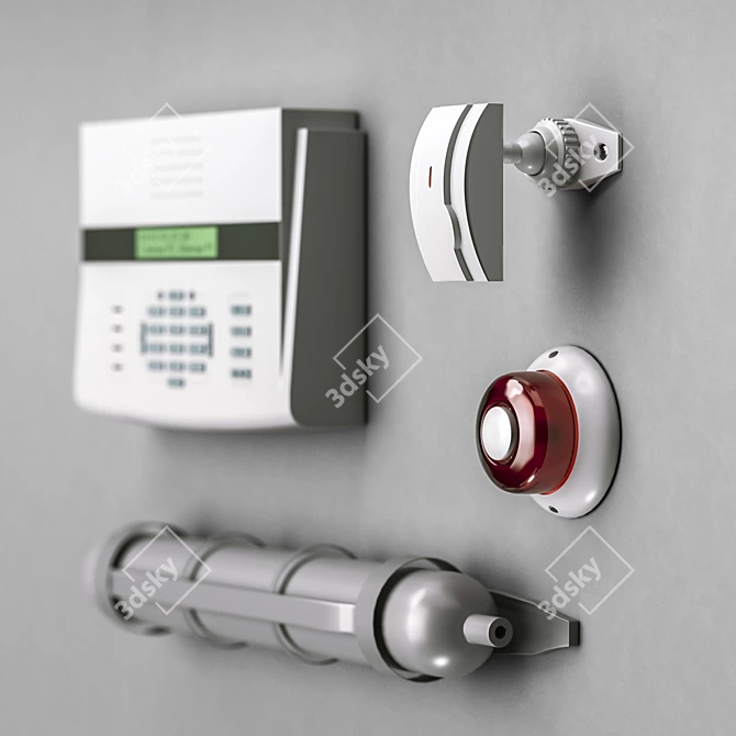 Security & Fire Alarm Set 3D model image 2