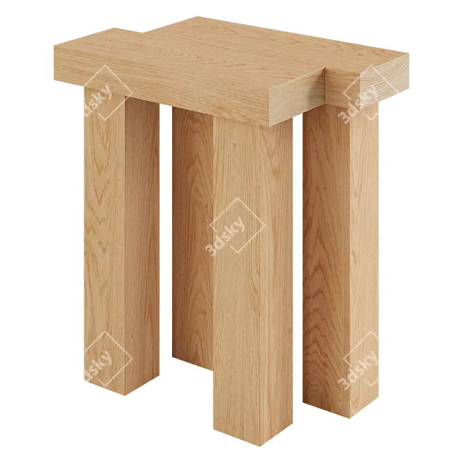 Modern Elements Stool by Oryu 3D model image 1