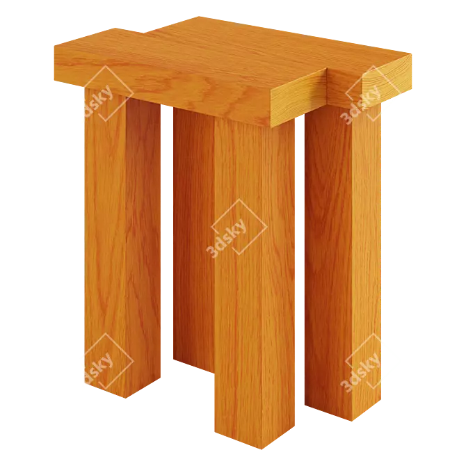 Modern Elements Stool by Oryu 3D model image 6