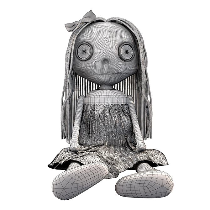  Creepy Doll 3D Model 3ds Max Vray 3D model image 6