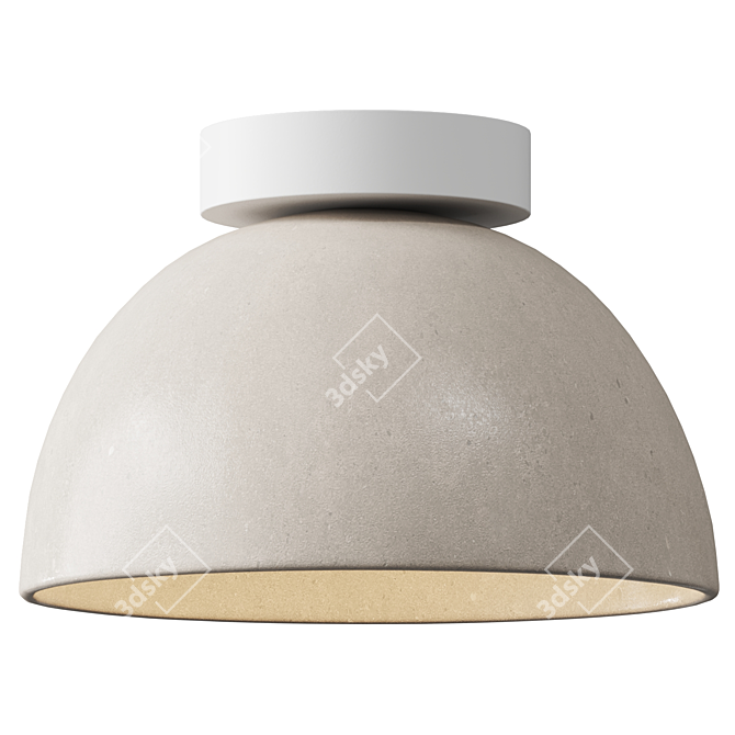 Luxury Terracotta Designer Ceiling Lamp 3D model image 2