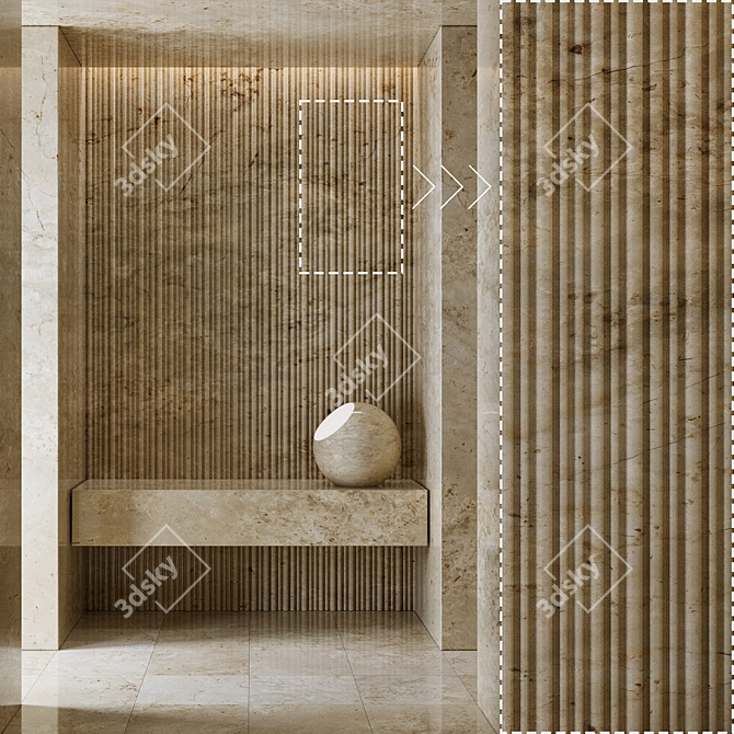 Luxury Marble Stone 3D Panels 3D model image 2