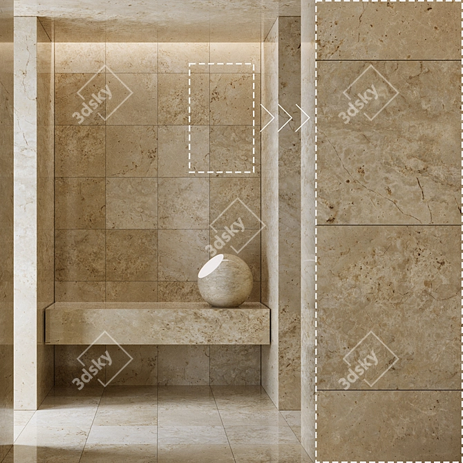 Luxury Marble Stone 3D Panels 3D model image 4