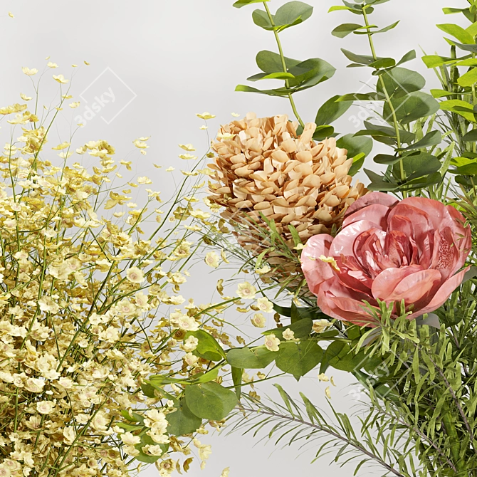 Exquisite Plants Bouquet 05 Display 3D model image 2