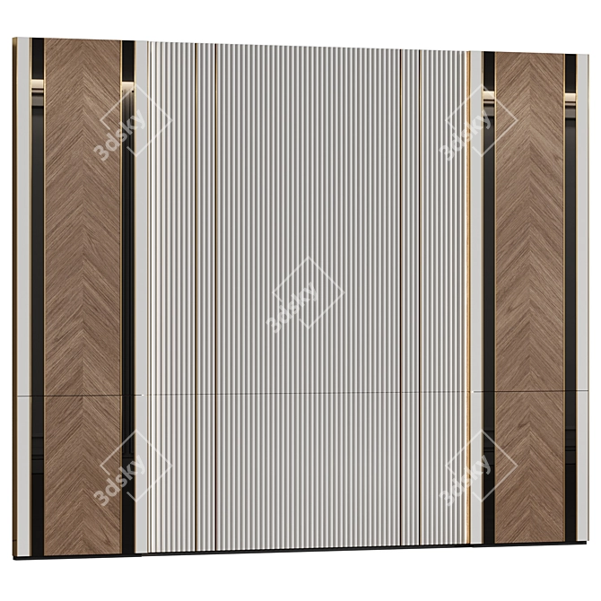 Modern Classic Wall Panels 3D model image 1