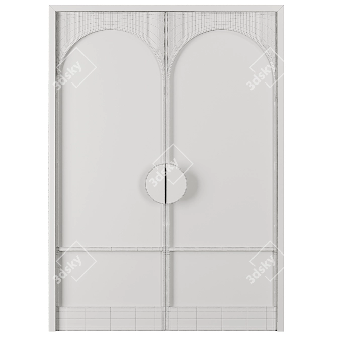 Modern Entry Door Set 46 3D model image 3