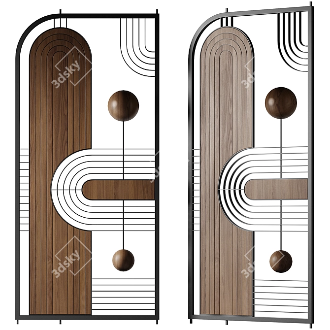 Arches Decorative Room Divider 3D model image 1