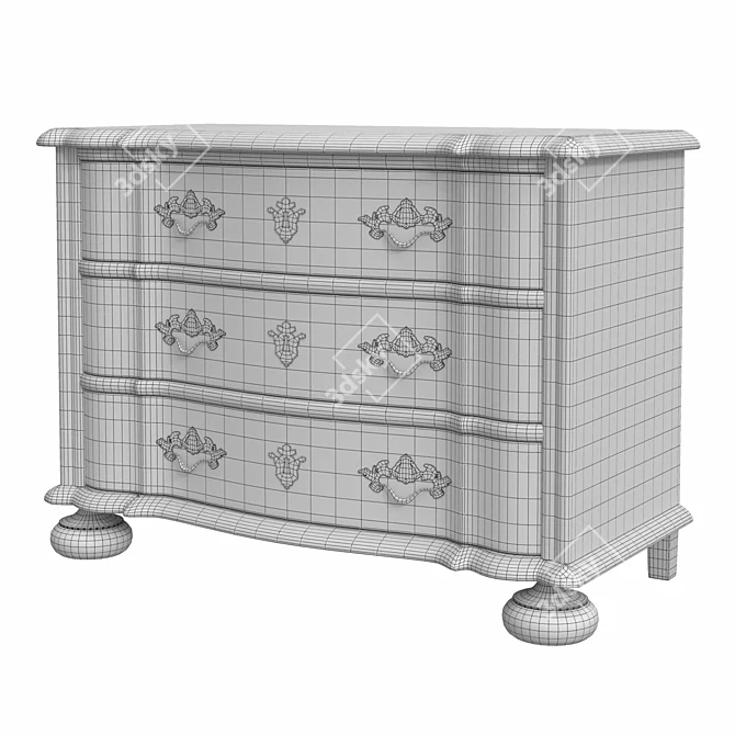 Luxury Gustave III Chest Drawers 3D model image 3