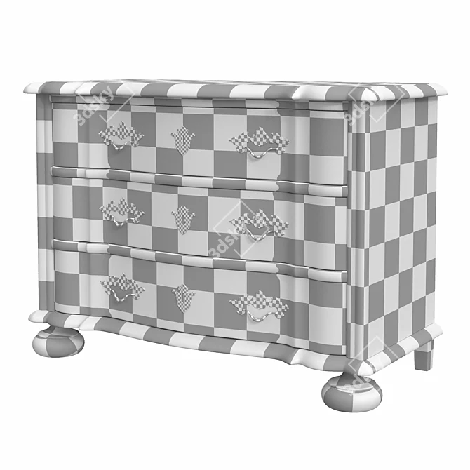 Luxury Gustave III Chest Drawers 3D model image 4