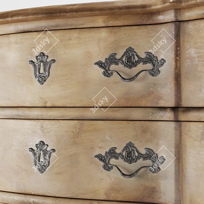 Luxury Gustave III Chest Drawers 3D model image 6