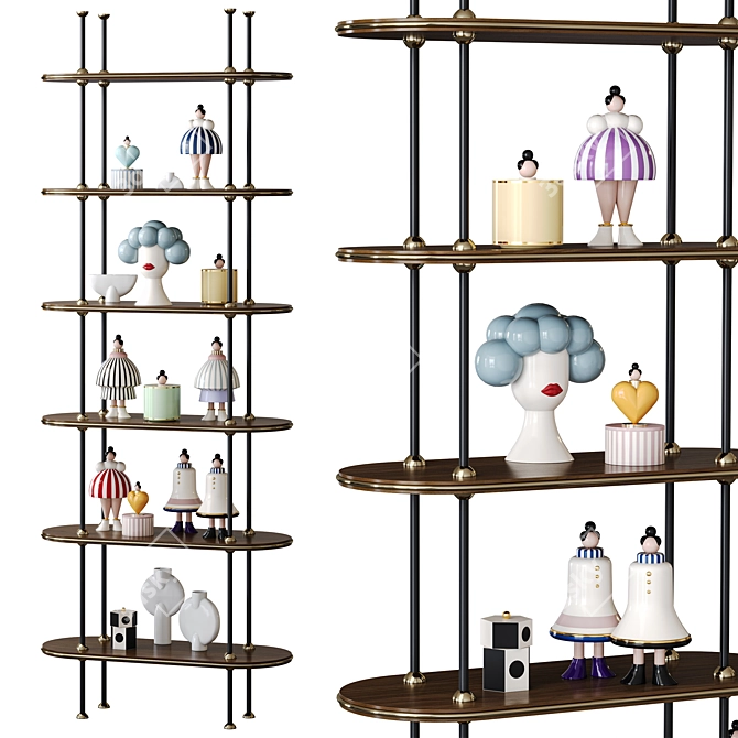 MezzoCollection Martin 2 Bookcase Display 3D model image 1