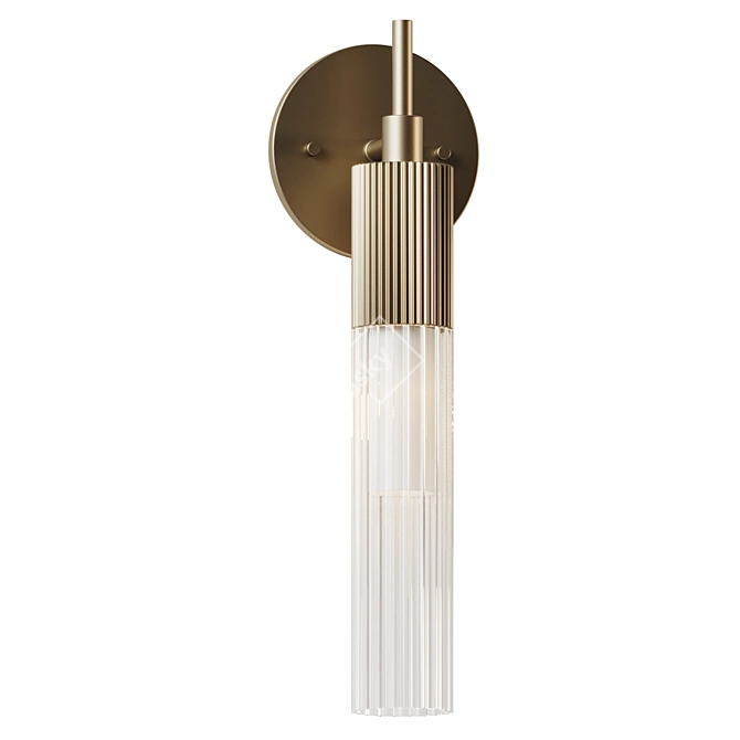 Reeds LED Wall Sconce Brushed Aluminum 3D model image 3