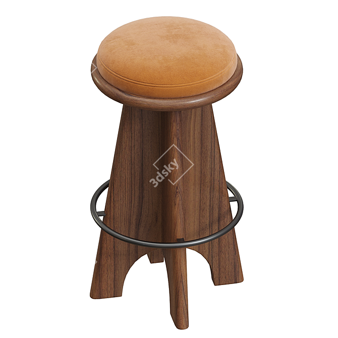 Sleek Ojai Barstool: Exceptional Design 3D model image 2