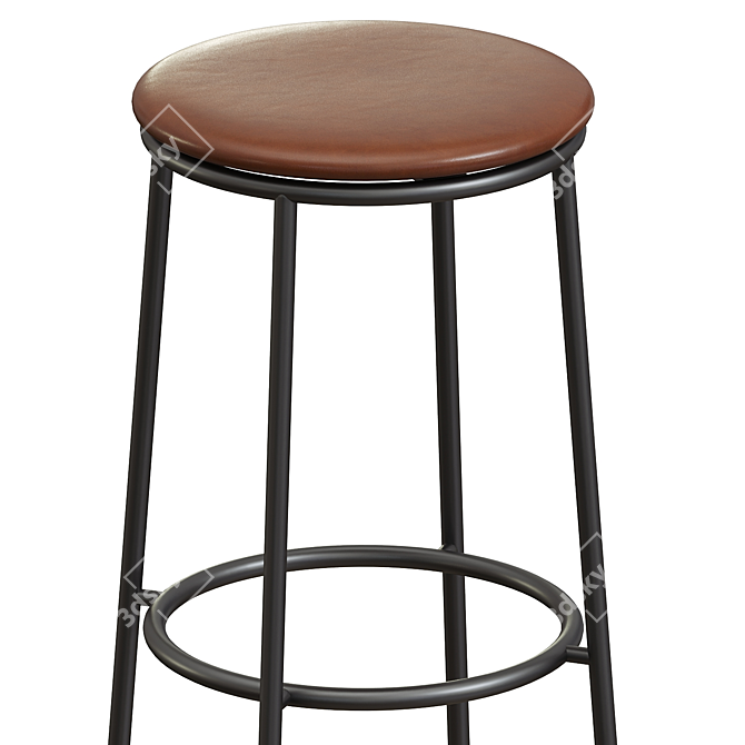 Modern Chic Circa Counter Stool 3D model image 3