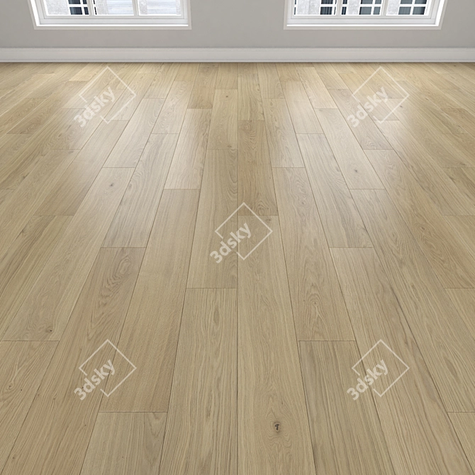 Oak Parquet Flooring Collection 3D model image 2