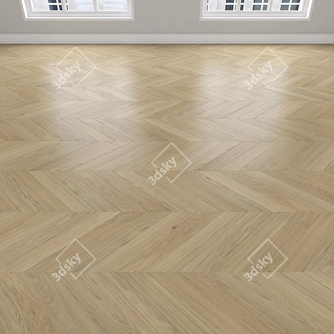 Oak Parquet Flooring Collection 3D model image 4