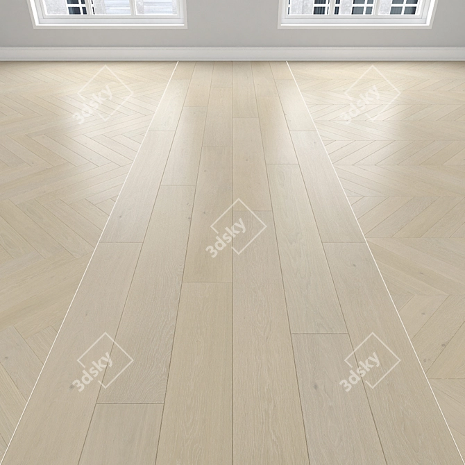 Oak Parquet Flooring Collection 3D model image 1