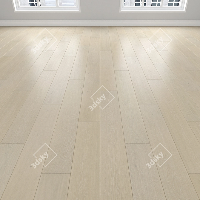 Oak Parquet Flooring Collection 3D model image 2