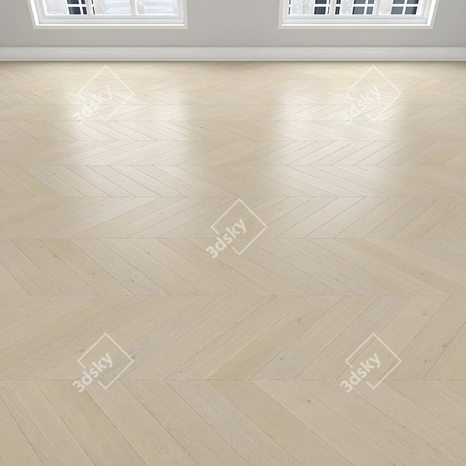 Oak Parquet Flooring Collection 3D model image 4