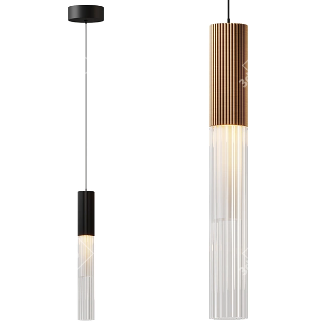 Reeds Pendant Light: Sleek Elegance 3D model image 7