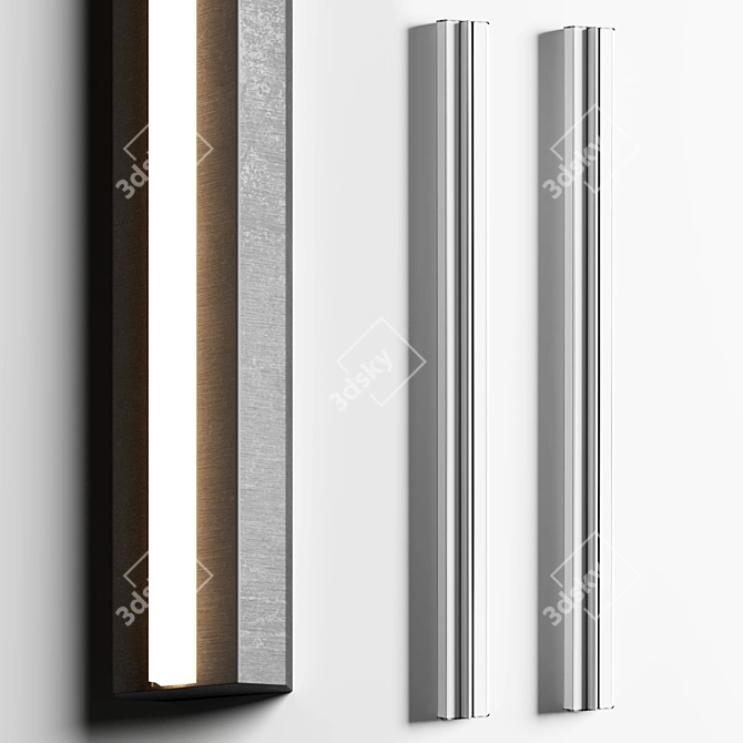 Elegant Murano Glass Wall Light 3D model image 3