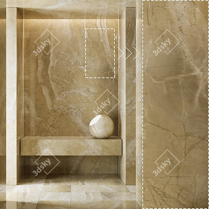 High Detail Marble Stone Textures 3D model image 1