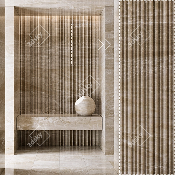 High Detail Marble Stone Textures 3D model image 2